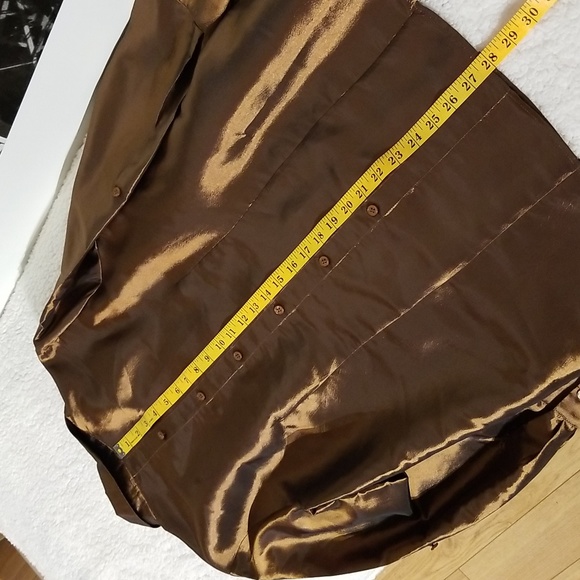 NWOT Lily Moss Shirt Button Down Festive Party / Sz P/M / Copper-coloured - Picture 16 of 16